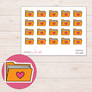 DDZ-8815 planner sticker sheet with enlarged sticker detail