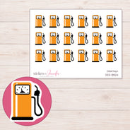 DDZ-8824 planner sticker sheet with enlarged sticker detail
