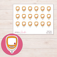 DDZ-8825 planner sticker sheet with enlarged sticker detail