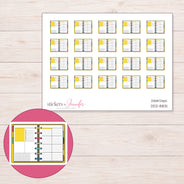 DDZ-8831 planner sticker sheet with enlarged sticker detail