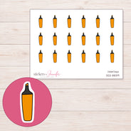 DDZ-8839 planner sticker sheet with enlarged sticker detail
