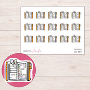 DDZ-8841 planner sticker sheet with enlarged sticker detail