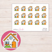 DDZ-8846 planner sticker sheet with enlarged sticker detail