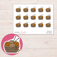 DDZ-8850 planner sticker sheet with enlarged sticker detail