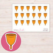 DDZ-8867 planner sticker sheet with enlarged sticker detail