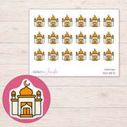 DDZ-8872 planner sticker sheet with enlarged sticker detail