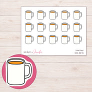 DDZ-8874 planner sticker sheet with enlarged sticker detail