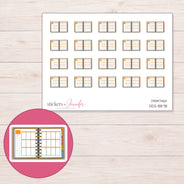 DDZ-8878 planner sticker sheet with enlarged sticker detail