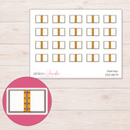 DDZ-8879 planner sticker sheet with enlarged sticker detail