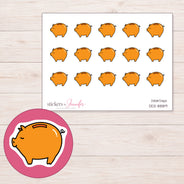 DDZ-8889 planner sticker sheet with enlarged sticker detail
