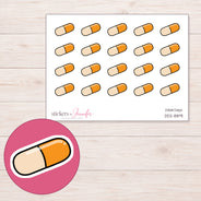 DDZ-8891 planner sticker sheet with enlarged sticker detail