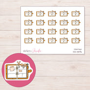 DDZ-8896 planner sticker sheet with enlarged sticker detail