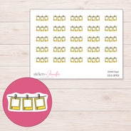 DDZ-8901 planner sticker sheet with enlarged sticker detail