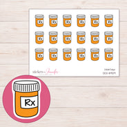 DDZ-8909 planner sticker sheet with enlarged sticker detail