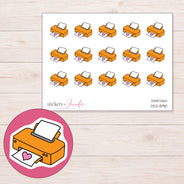 DDZ-8910 planner sticker sheet with enlarged sticker detail