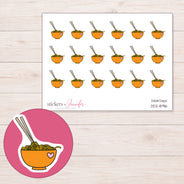 DDZ-8916 planner sticker sheet with enlarged sticker detail