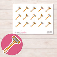 DDZ-8917 planner sticker sheet with enlarged sticker detail