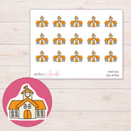 DDZ-8928 planner sticker sheet with enlarged sticker detail