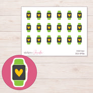 DDZ-8936 planner sticker sheet with enlarged sticker detail