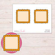 DDZ-8953 planner sticker sheet with enlarged sticker detail