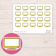 DDZ-8963 planner sticker sheet with enlarged sticker detail