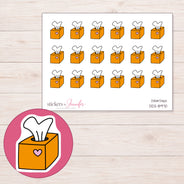 DDZ-8970 planner sticker sheet with enlarged sticker detail