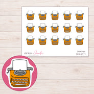 DDZ-8977 planner sticker sheet with enlarged sticker detail