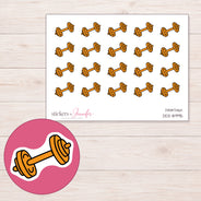 DDZ-8995 planner sticker sheet with enlarged sticker detail