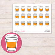DDZ-8999 planner sticker sheet with enlarged sticker detail