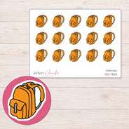 DDZ-9004 planner sticker sheet with enlarged sticker detail
