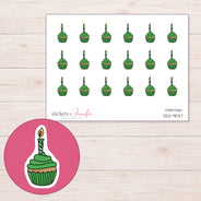 DDZ-9037 planner sticker sheet with enlarged sticker detail