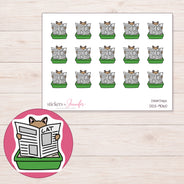 DDZ-9060 planner sticker sheet with enlarged sticker detail