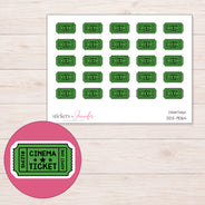 DDZ-9064 planner sticker sheet with enlarged sticker detail