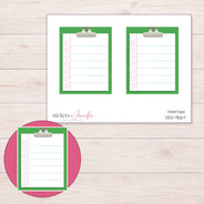 DDZ-9067 planner sticker sheet with enlarged sticker detail