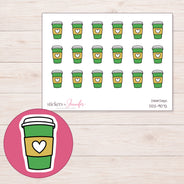 DDZ-9072 planner sticker sheet with enlarged sticker detail