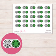 DDZ-9073 planner sticker sheet with enlarged sticker detail