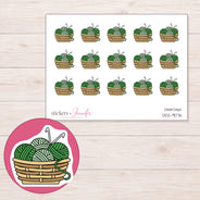 DDZ-9076 planner sticker sheet with enlarged sticker detail