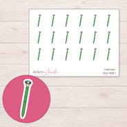DDZ-9087 planner sticker sheet with enlarged sticker detail