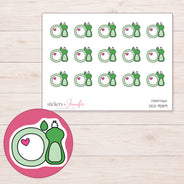 DDZ-9089 planner sticker sheet with enlarged sticker detail
