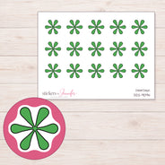 DDZ-9094 planner sticker sheet with enlarged sticker detail