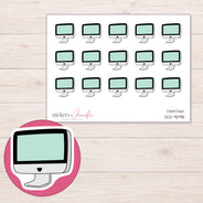 DDZ-9098 planner sticker sheet with enlarged sticker detail