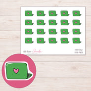 DDZ-9103 planner sticker sheet with enlarged sticker detail