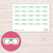 DDZ-9126 planner sticker sheet with enlarged sticker detail