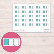 DDZ-9129 planner sticker sheet with enlarged sticker detail
