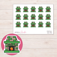 DDZ-9131 planner sticker sheet with enlarged sticker detail