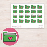 DDZ-9134 planner sticker sheet with enlarged sticker detail