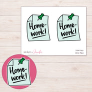 DDZ-9162 planner sticker sheet with enlarged sticker detail