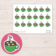 DDZ-9164 planner sticker sheet with enlarged sticker detail