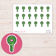 DDZ-9168 planner sticker sheet with enlarged sticker detail