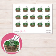DDZ-9169 planner sticker sheet with enlarged sticker detail